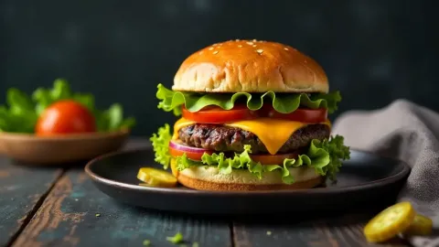 Grilované burgery z mletého bizona