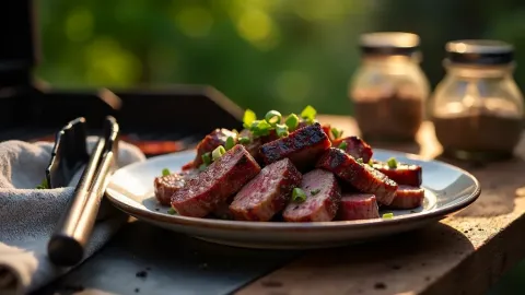 Mini hovězí filety s kostí na grilu