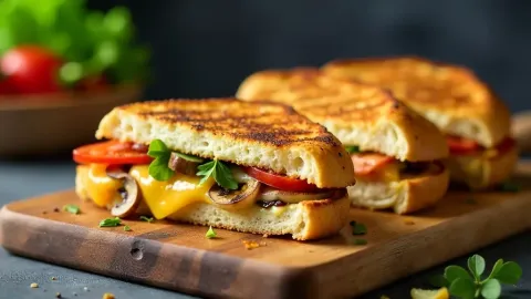 Pizza sendvič na plotně