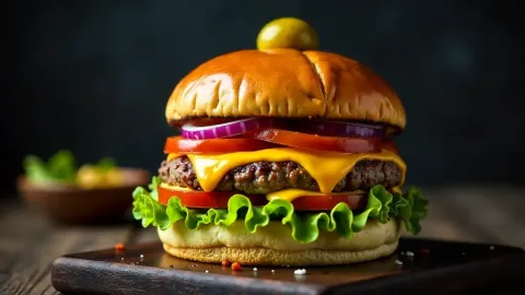 Plněný uzený burger z litiny