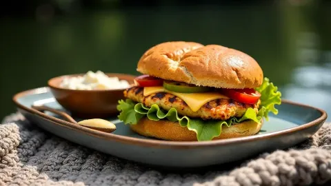 Portugalský kuřecí burger