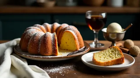 Rumová bábovka se sticky toffee omáčkou