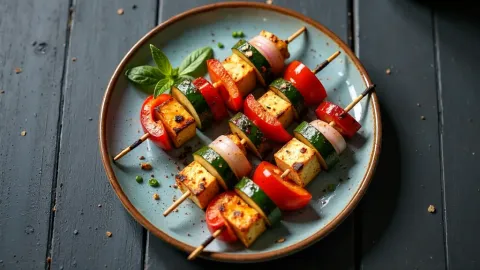 Špízy s halloumi