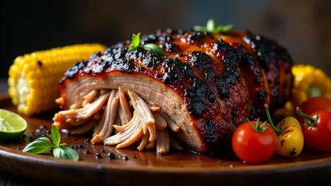 Trhané vepřové z grilu