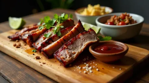 Uzená vepřová coppa s jerk marinádou