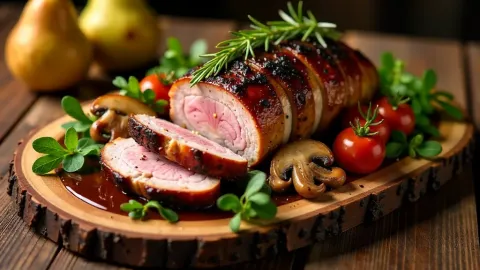 Uzená vepřová pečeně z grilu