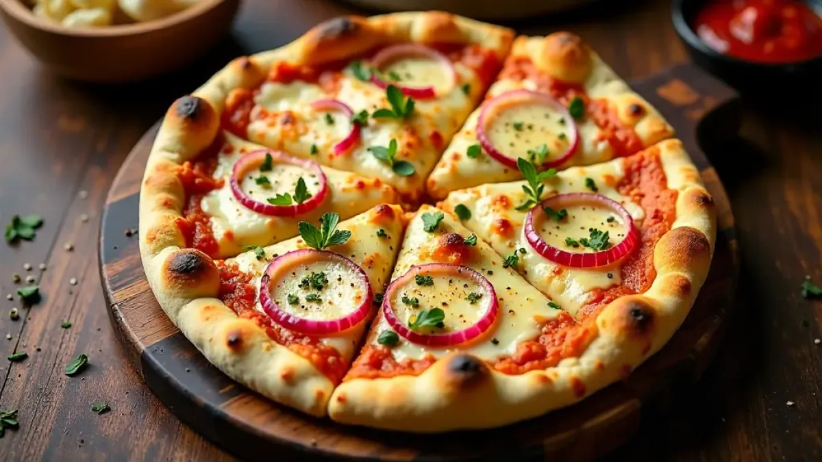Pizza s trhaným kuřetem z grilu