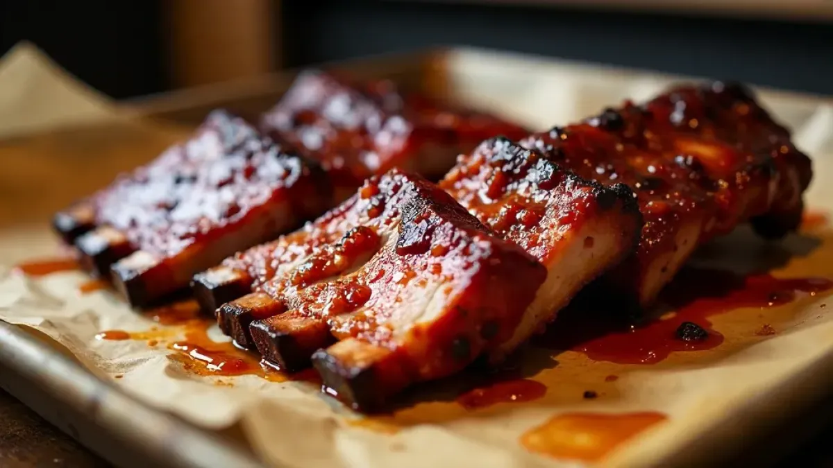 Soutěžní vepřová žebra na grilu