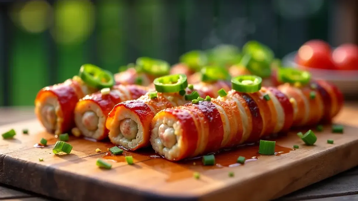 Uzené plněné manicotti se slaninou a jalapeños