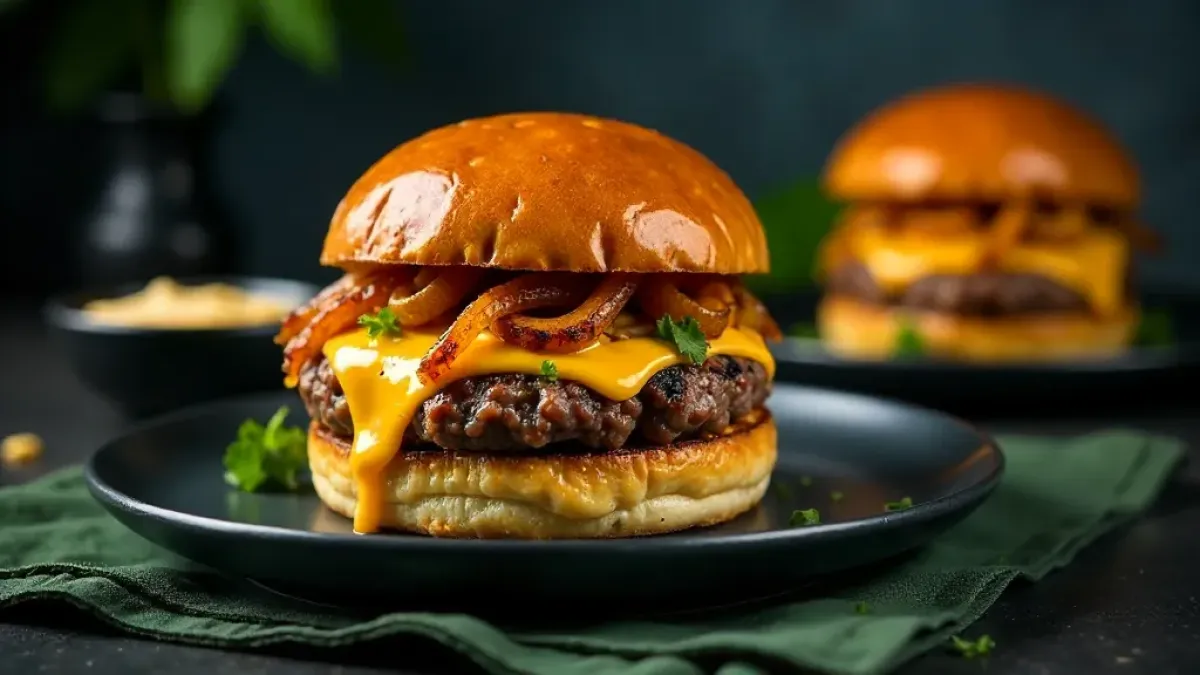 Uzené smash burgery